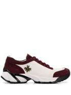 Mr & Mrs Italy Burgundy Suede Sneakers - White