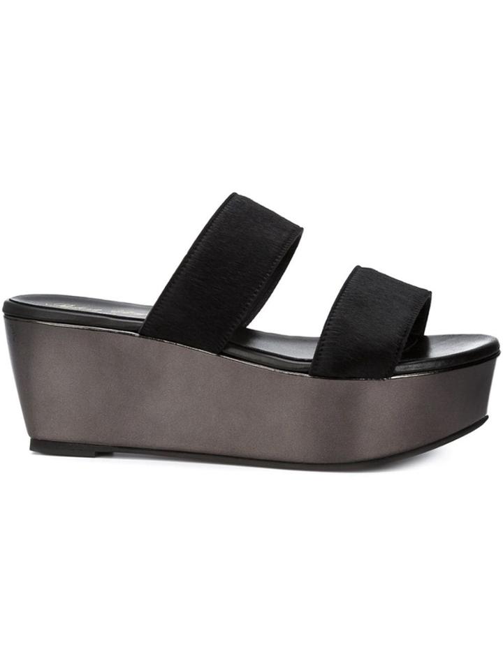 Robert Clergerie 'frazziajp' Sliders - Black