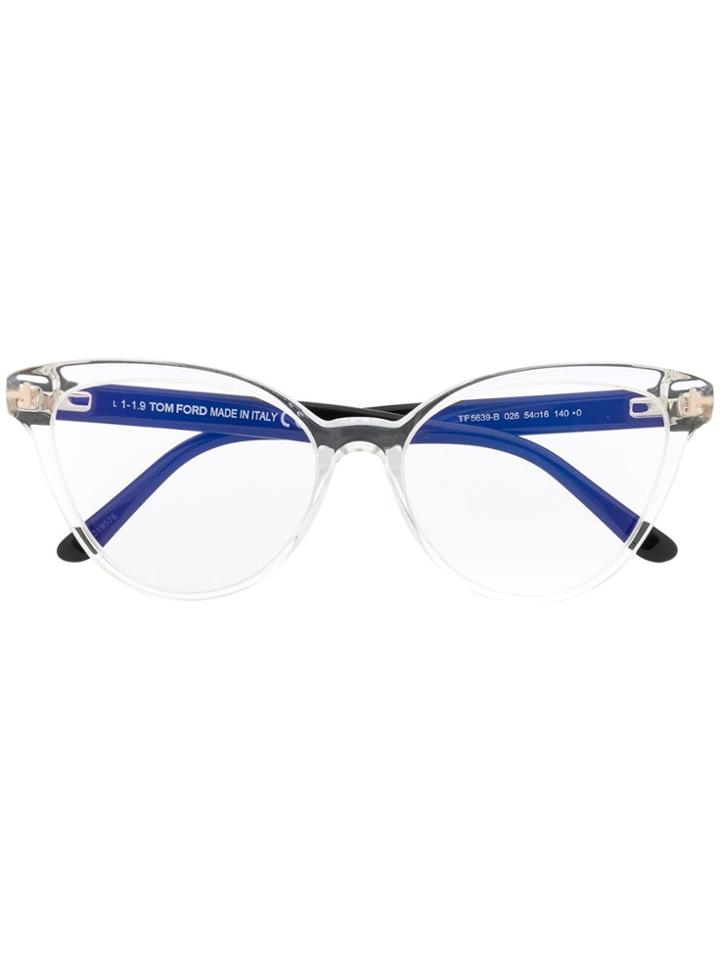 Tom Ford Eyewear Ft5639b Cat-eye Frame Sunglasses - Neutrals
