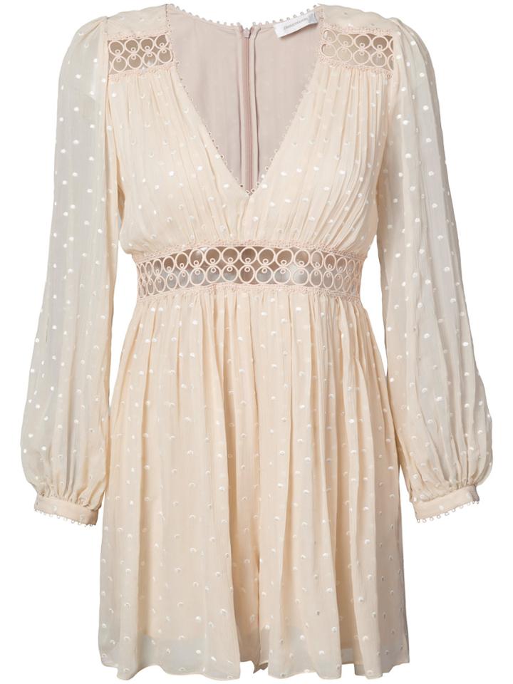 Zimmermann Lattice Work Boho Playsuit - Nude & Neutrals