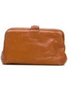 A.f.vandevorst Embossed Logo Clutch, Women's, Nude/neutrals, Lamb Skin