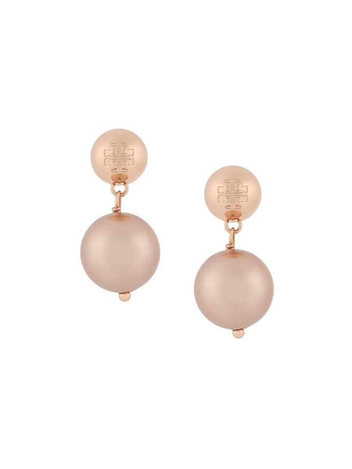 Tory Burch Pearl Drop Earrings - Metallic