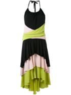 Marco Bologna - Tiered Dress - Women - Polyester/spandex/elastane - 38, Black, Polyester/spandex/elastane