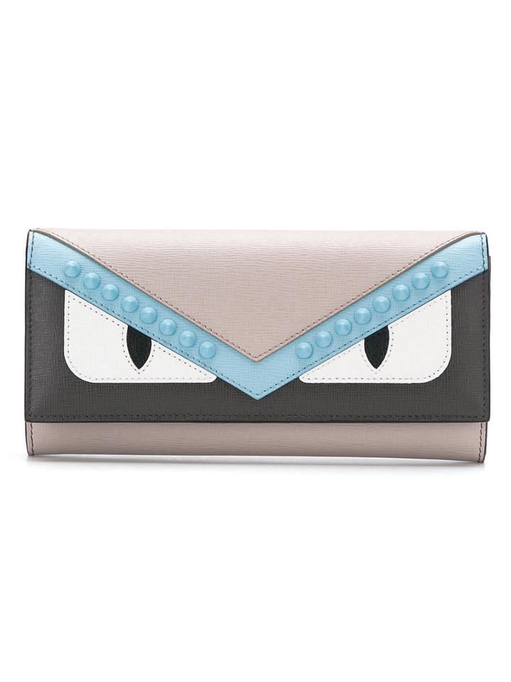 Fendi - Carteira - Women - Calf Leather - One Size, Grey, Calf Leather