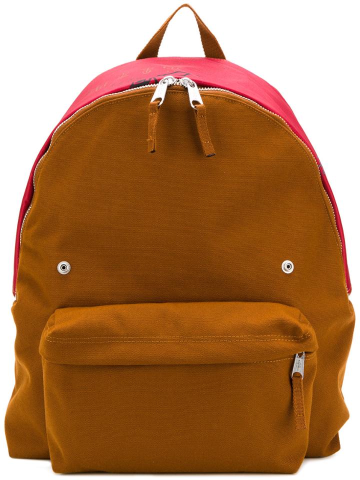 Raf Simons Colour Block Backpack - Brown
