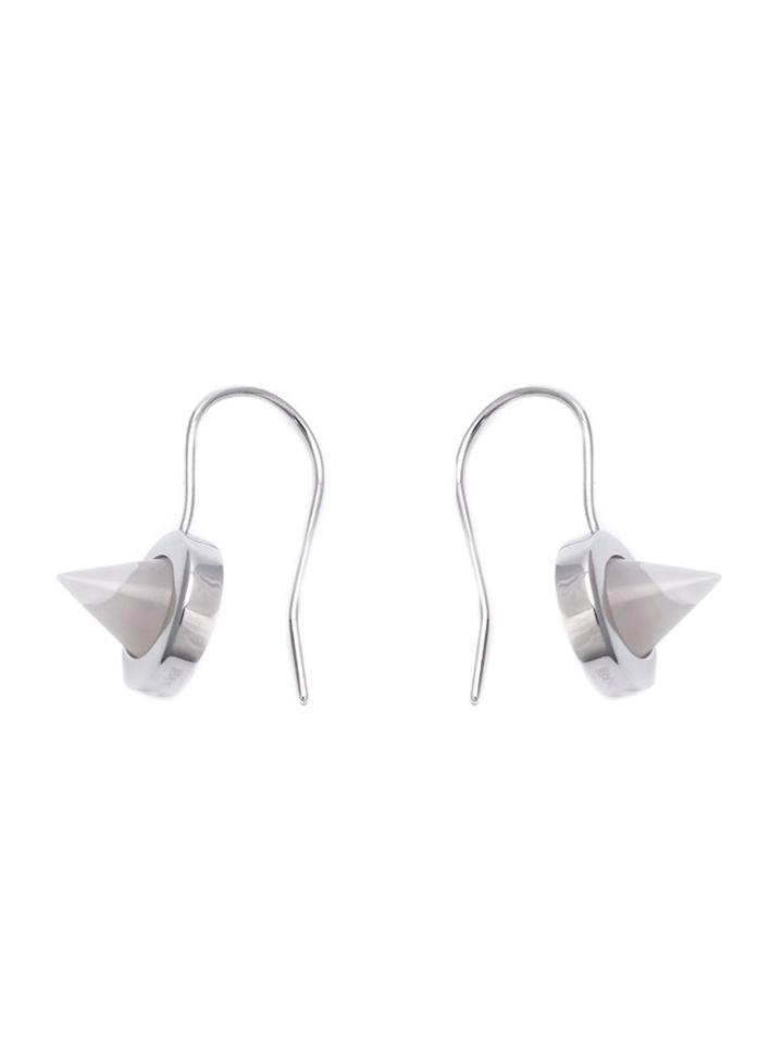 Eddie Borgo Gemstone Cone Drop Earrings, Women's, Metallic