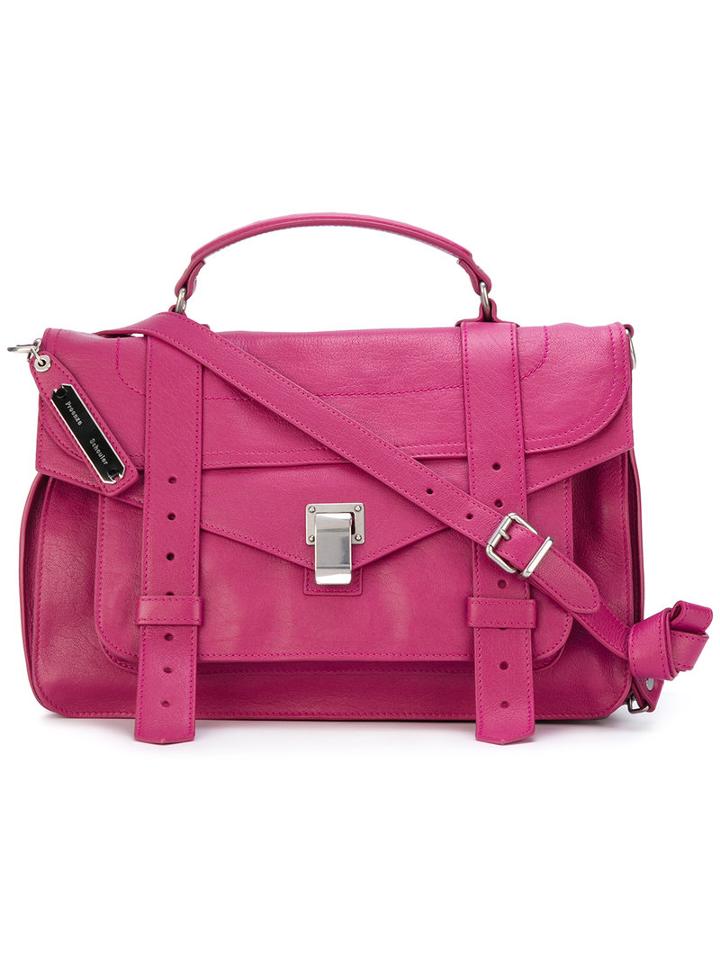 Proenza Schouler - Ps1+ Medium Satchel - Women - Lamb Skin - One Size, Pink/purple, Lamb Skin