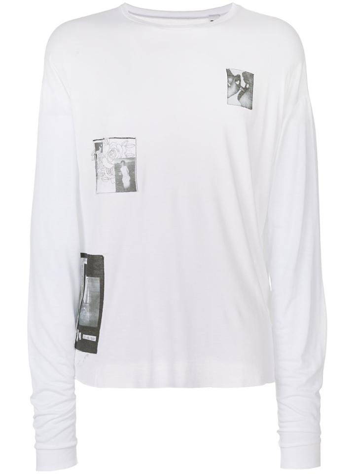 Enfants Riches Déprimés Patch Detailed Distressed Top - White