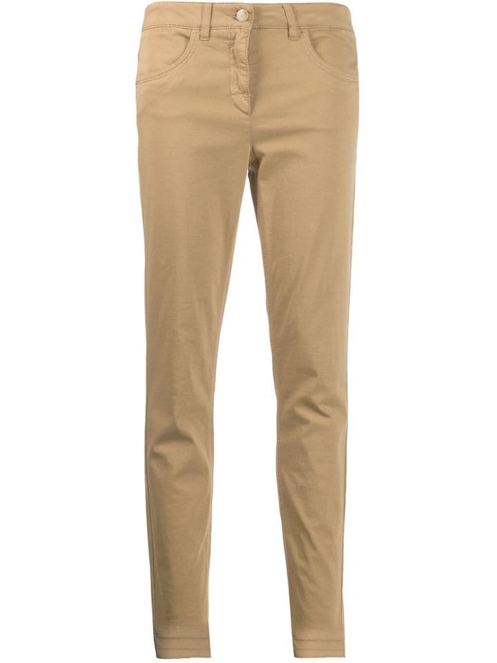 Luisa Cerano Skinny Trousers - Neutrals