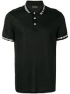Emporio Armani Contrast Trim Polo Shirt - Black