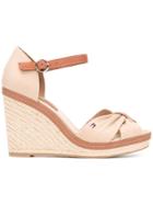 Tommy Hilfiger Buckled Wedge Sandals - Nude & Neutrals
