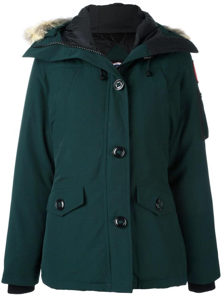 Canada Goose Buttoned Hooded Coat - Green
