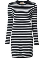 Michael Kors Longsleeved Striped Dress, Women's, Size: Small, Blue, Cotton