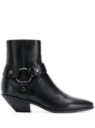 Saint Laurent Harness West Inspired Boots - Black