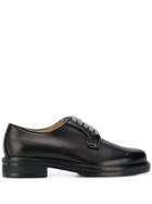 Doucal's Fran Wool Lace Derbies - Black
