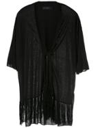 Alcaçuz Fringed Nice Kimono - Black