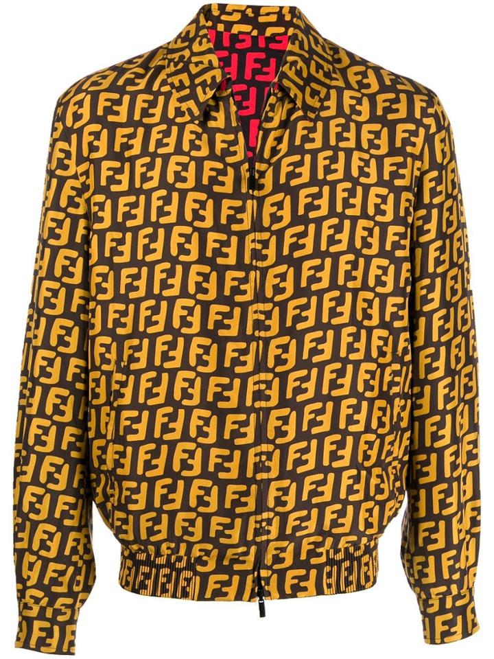 Fendi Ff Print Reversible Jacket - Brown