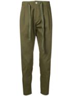 Entre Amis Tie Waist Chinos - Green