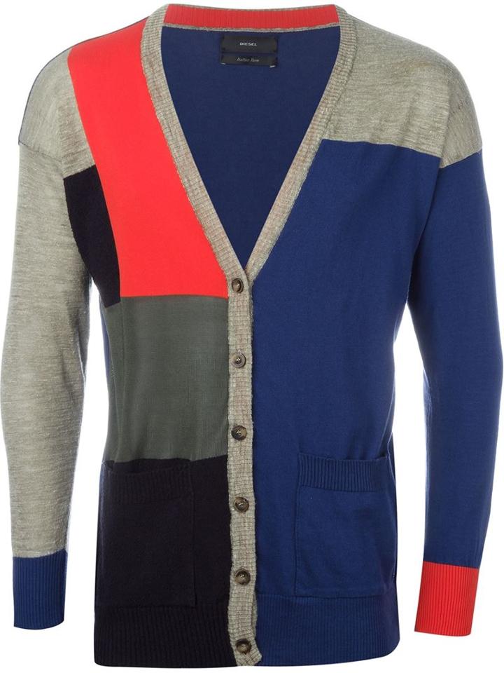 Diesel Colour Block Cardigan
