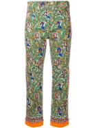 Tory Burch Printed Cropped Jeans - Green