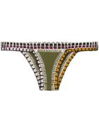 Kiini - Wren Brief Bikini Bottom - Women - Cotton/nylon/polyester/spandex/elastane - M, Green, Cotton/nylon/polyester/spandex/elastane