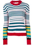 La Doublej Colour-block Striped Sweater - Pink & Purple