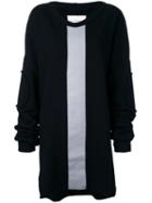 Nelly Johansson - Long Sweatshirt - Women - Cotton/polyester - One Size, Black, Cotton/polyester