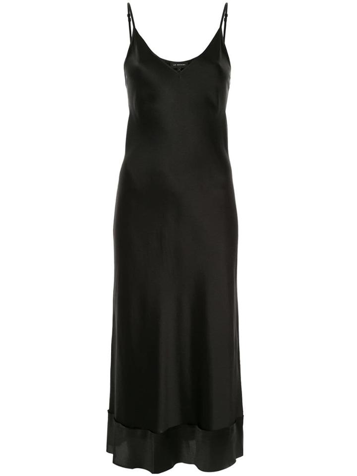 Lee Mathews V-neck Slip Dress - Black