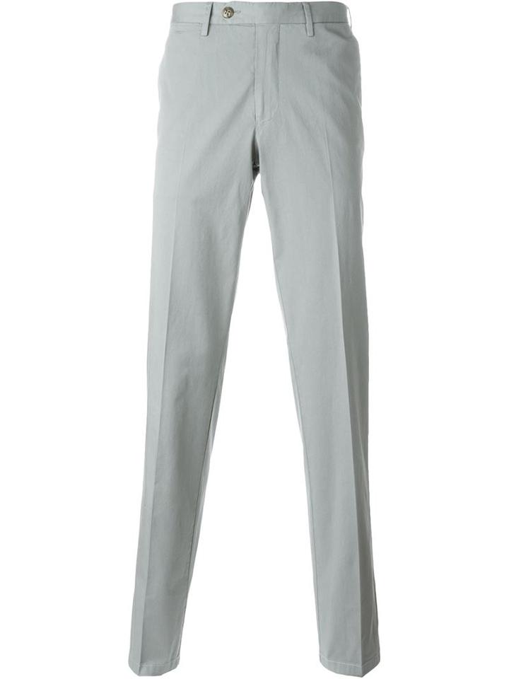 Canali Classic Chinos, Men's, Size: 52, Grey, Cotton/rubber