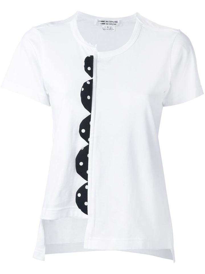Comme Des Garçons Comme Des Garçons Asymmetric Scalloped Detail T-shirt