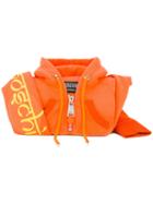 Moschino Hoodie Shoulder Bag, Women's, Yellow/orange, Cotton