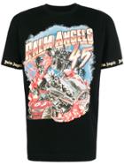 Palm Angels Graphic Print Logo T-shirt - Black