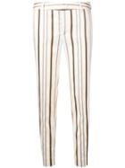 Pt01 Striped Trousers - White