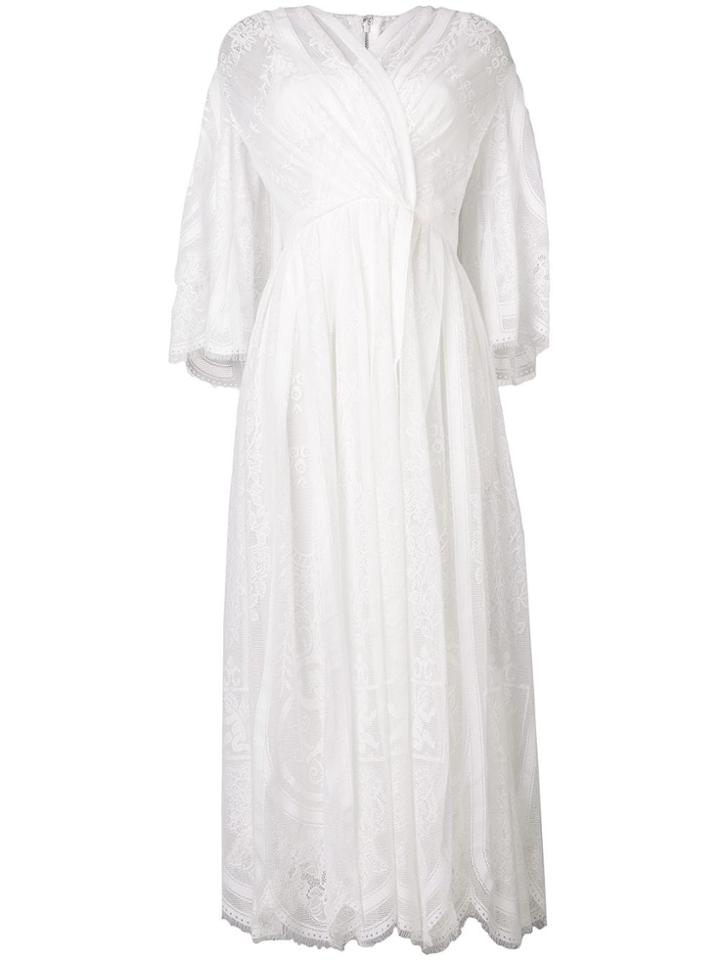 Dolce & Gabbana Flared Lace Dress - White