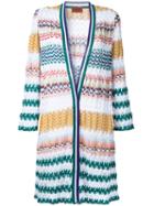 Missoni Zig-zag Pattern Open Cardigan, Women's, Size: 44, Cotton/viscose