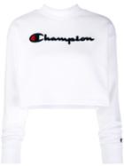 Champion Appliqué Logo Cropped Top - White