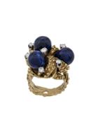Katheleys Pre-owned Unique Lapis Diamond 70s Ring - Lapis Blue