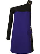 Versace Cross Hardware One-shoulder Dress