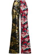 Halpern Panelled Flared Trouses - Black