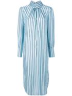 Zimmermann High Neck Striped Dress - Blue