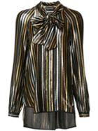 Haney Diane Pussy Bow Blouse, Women's, Size: 2, Black, Silk/polyester