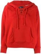 Levi's Lace-up Neck Hoodie - Red