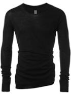 Rick Owens Round Neck T-shirt, Size: Xl, Black, Cotton
