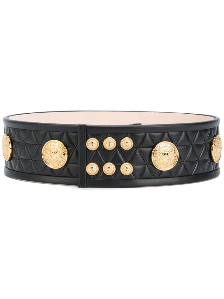 Balmain Structured Waist Belt - Black