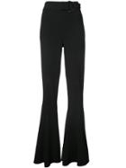 Cushnie Extra Long Flared Trousers - Black