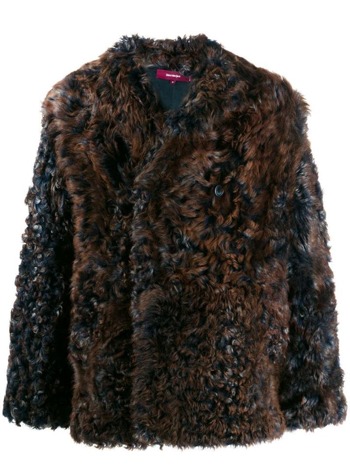 Sies Marjan Fur Textured Coat - Brown