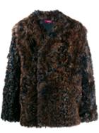 Sies Marjan Fur Textured Coat - Brown