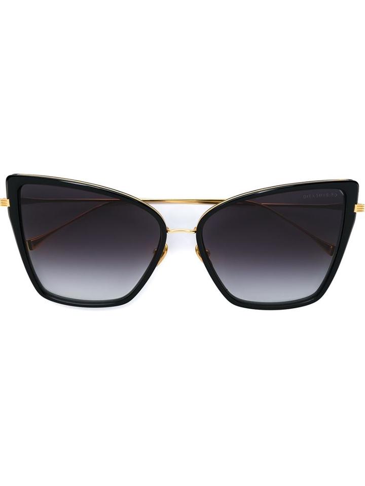 Dita Eyewear Oversized Cat Eye Sunglasses, Women's, Black, Acetate
