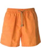 Etro Paisley Print Swim Shorts, Men's, Size: M, Yellow/orange, Nylon