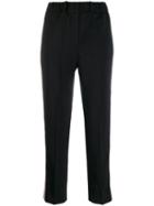 Incotex Side Band High-waist Trousers - Black